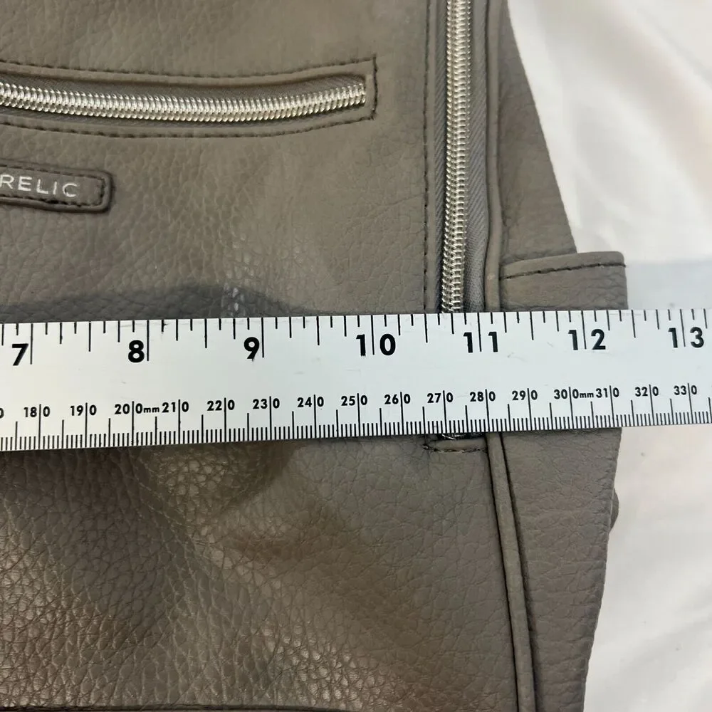 Relic Fossil Gray Pebbled Backpack Adjustable Straps Multiple Pockets‎ & Zipper
